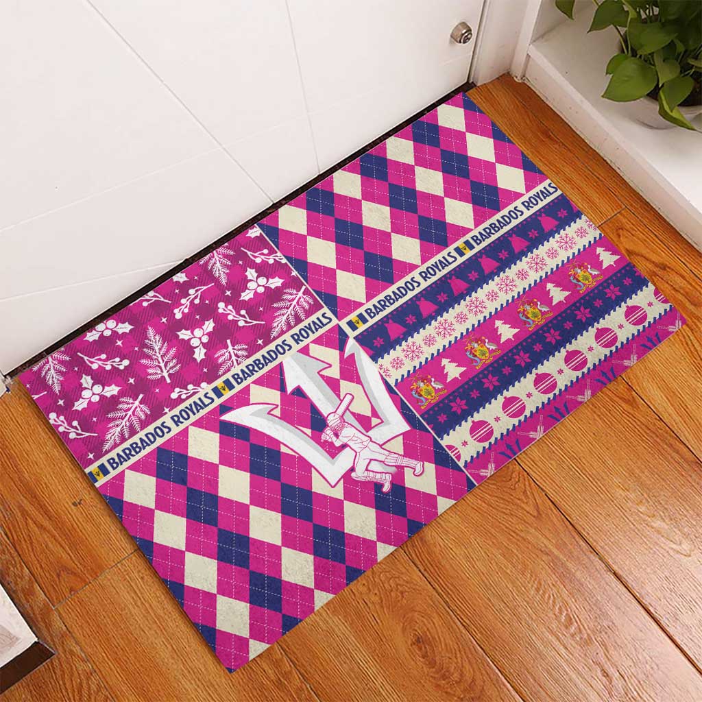 Barbados Cricket Christmas Rubber Doormat Merry Xmas Royals - Wonder Print Shop