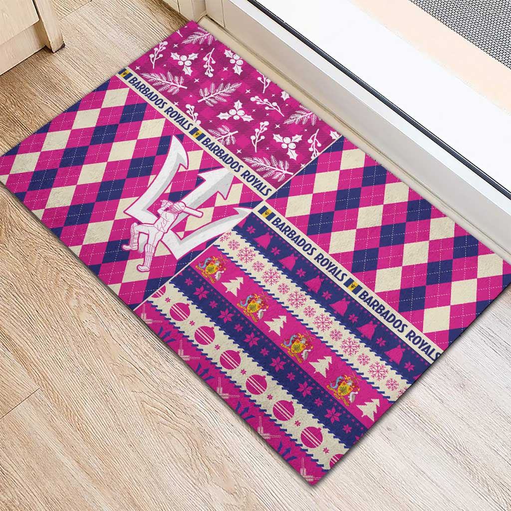 Barbados Cricket Christmas Rubber Doormat Merry Xmas Royals - Wonder Print Shop