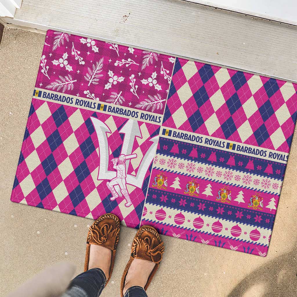 Barbados Cricket Christmas Rubber Doormat Merry Xmas Royals - Wonder Print Shop