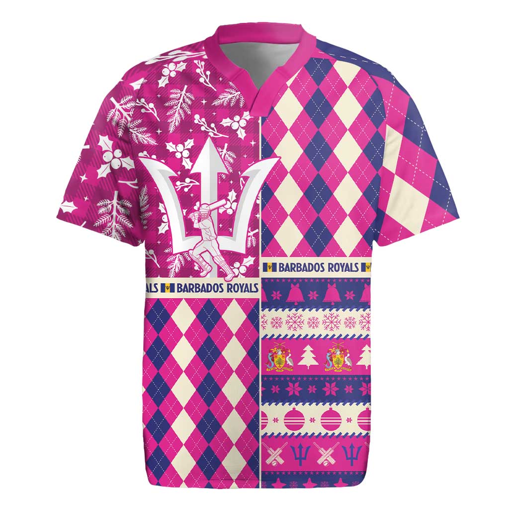 Personalized Barbados Cricket Christmas Rugby Jersey Merry Xmas Royals - Wonder Print Shop