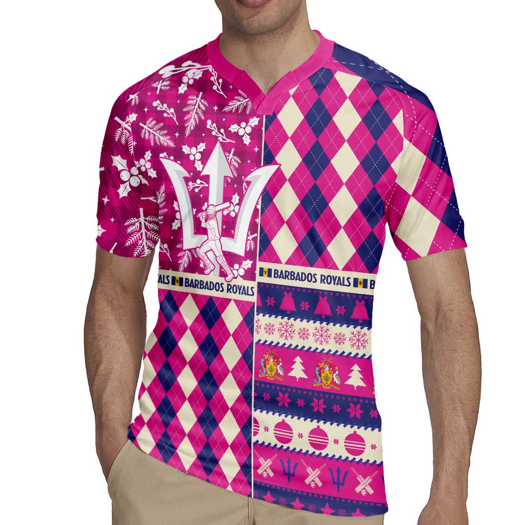 Personalized Barbados Cricket Christmas Rugby Jersey Merry Xmas Royals - Wonder Print Shop