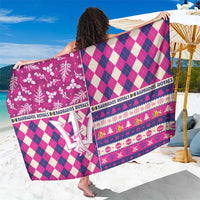 Barbados Cricket Christmas Sarong Merry Xmas Royals - Wonder Print Shop