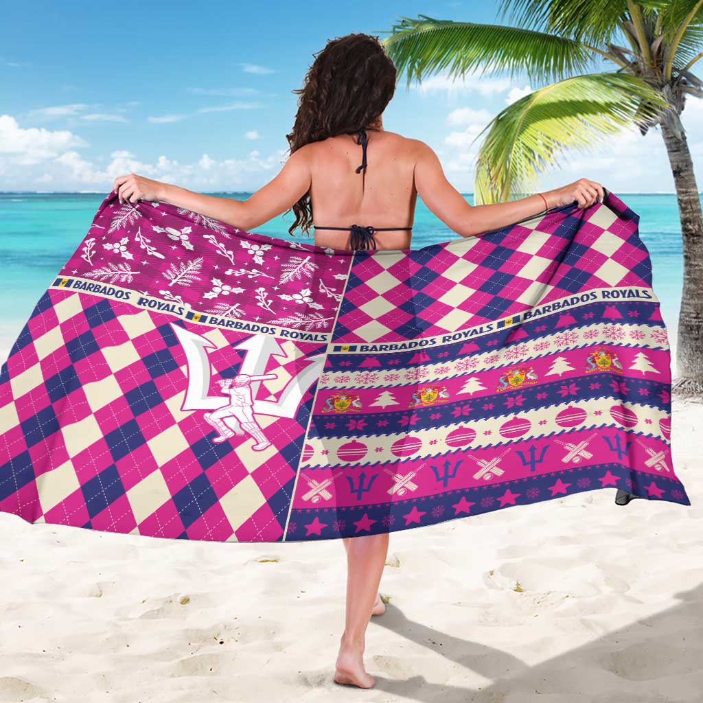 Barbados Cricket Christmas Sarong Merry Xmas Royals - Wonder Print Shop