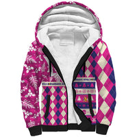 Personalized Barbados Cricket Christmas Sherpa Hoodie Merry Xmas Royals - Wonder Print Shop