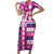 Personalized Barbados Cricket Christmas Short Sleeve Bodycon Dress Merry Xmas Royals - Wonder Print Shop