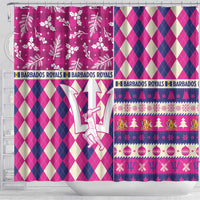 Barbados Cricket Christmas Shower Curtain Merry Xmas Royals - Wonder Print Shop