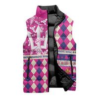Personalized Barbados Cricket Christmas Sleeveless Puffer Jacket Merry Xmas Royals - Wonder Print Shop