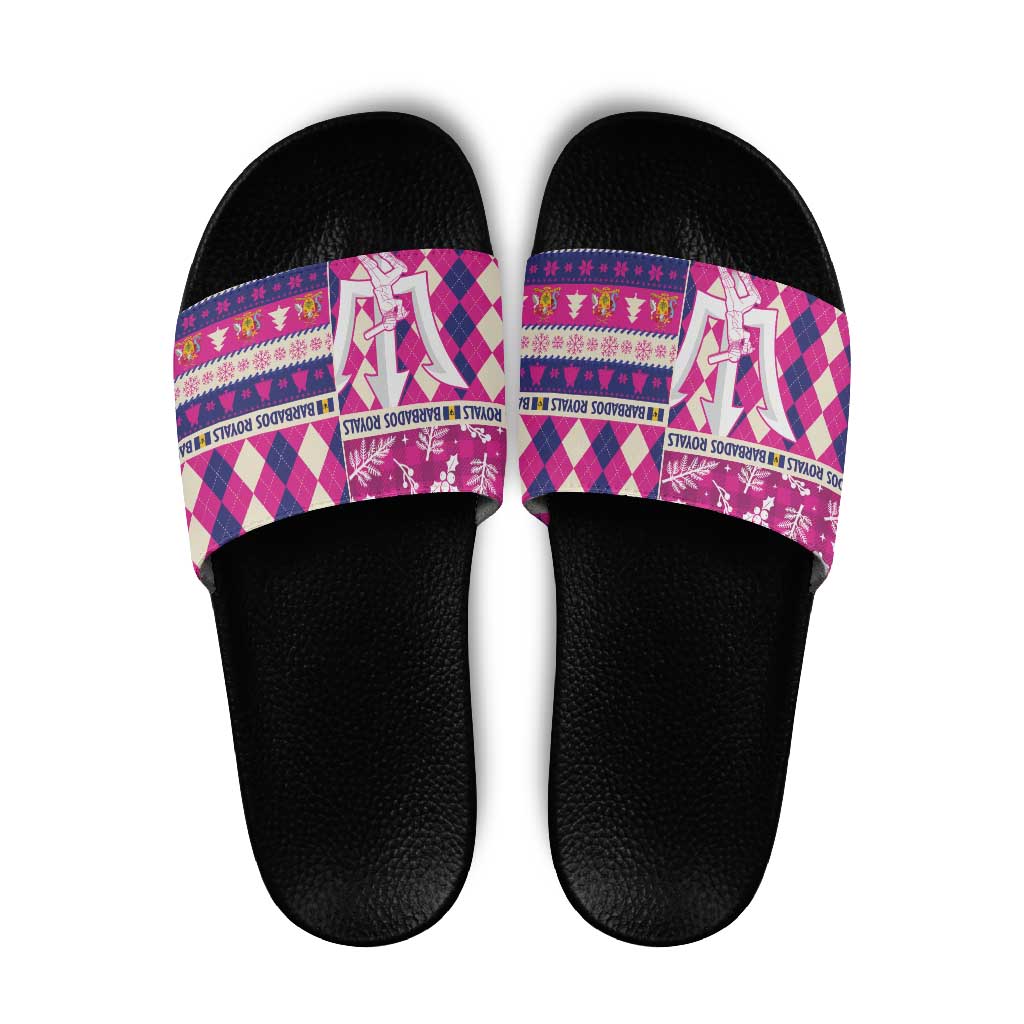 Barbados Cricket Christmas Slide Sandals Merry Xmas Royals - Wonder Print Shop