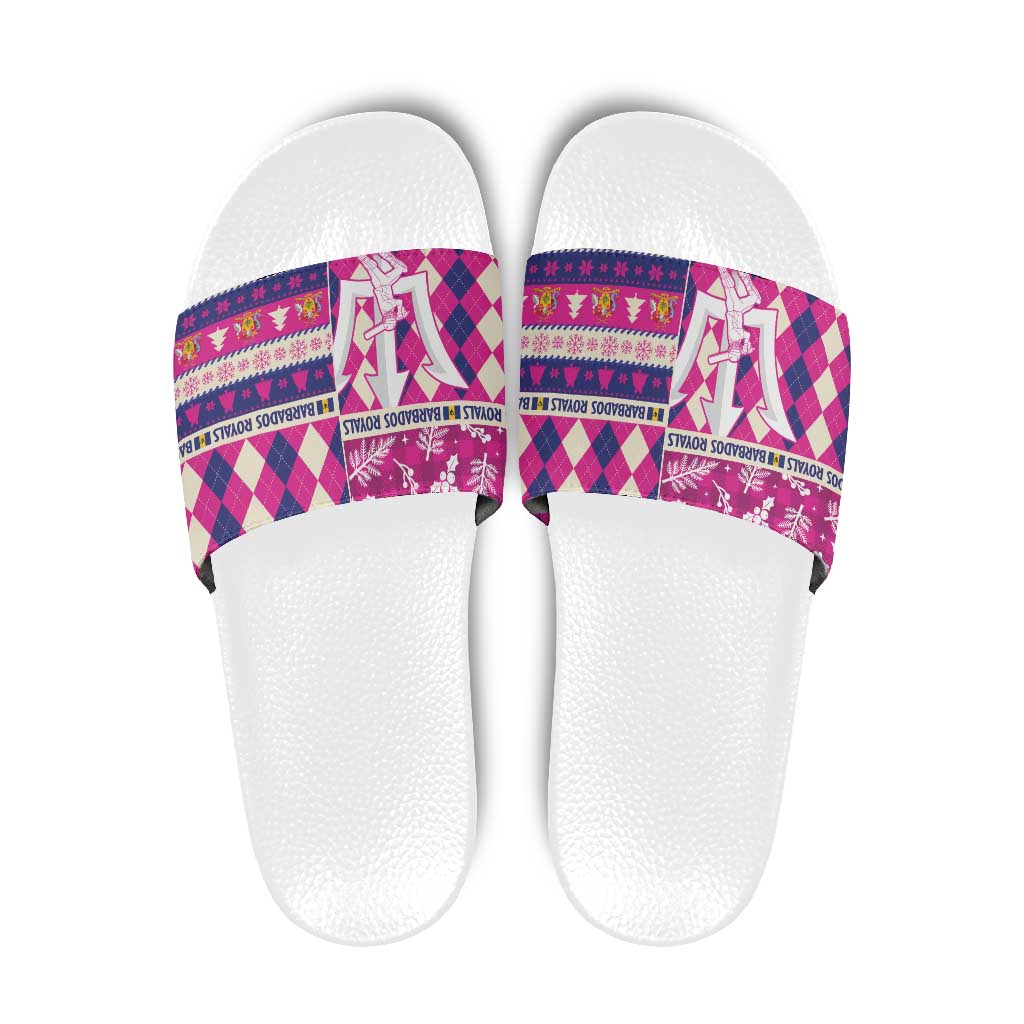 Barbados Cricket Christmas Slide Sandals Merry Xmas Royals - Wonder Print Shop