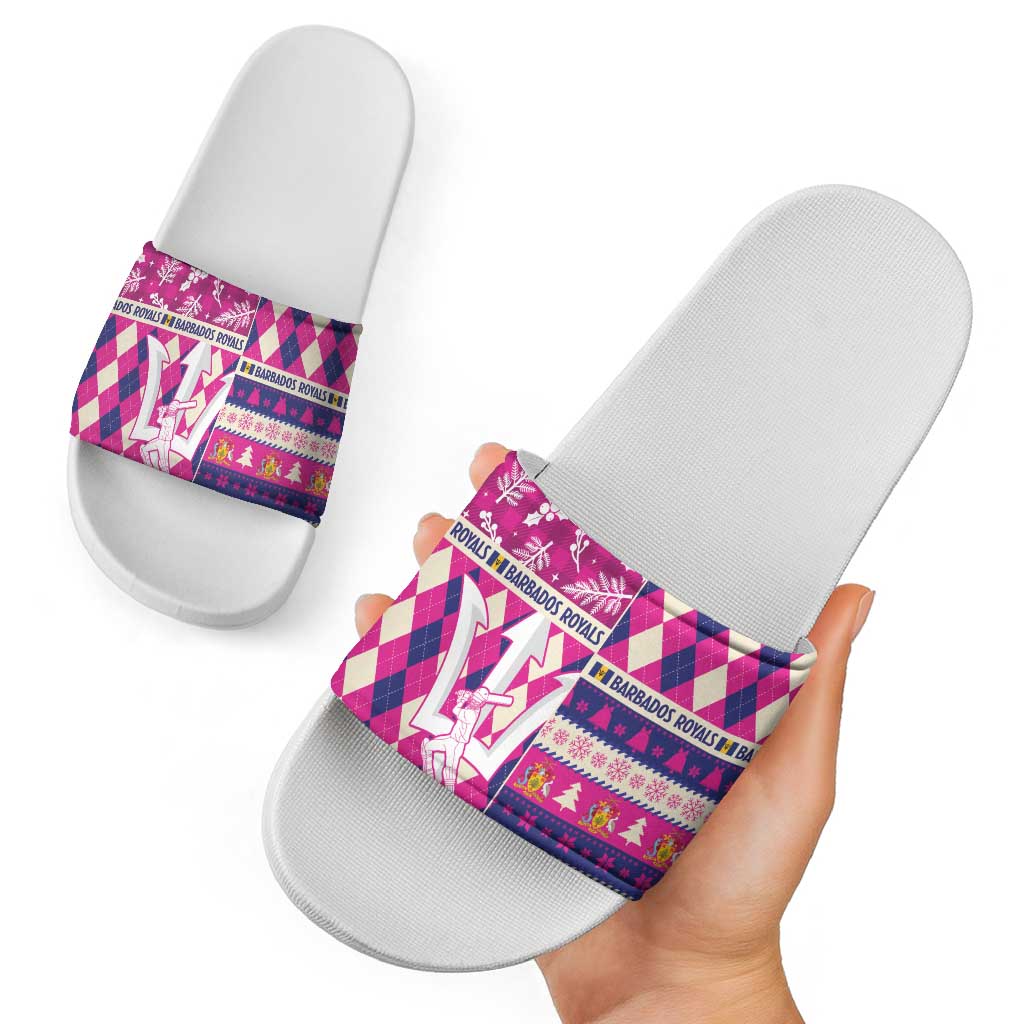 Barbados Cricket Christmas Slide Sandals Merry Xmas Royals - Wonder Print Shop