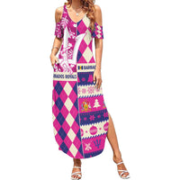 Personalized Barbados Cricket Christmas Summer Maxi Dress Merry Xmas Royals - Wonder Print Shop