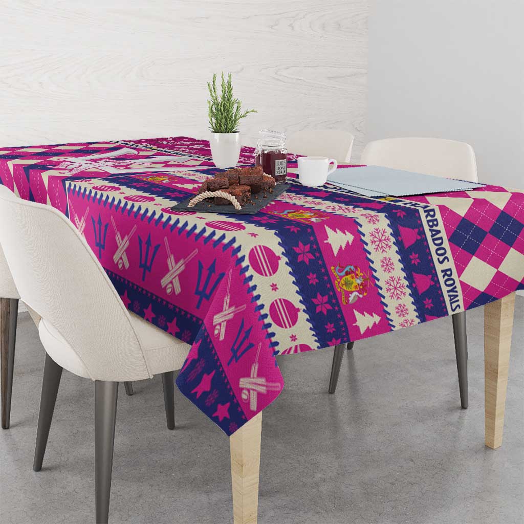 Barbados Cricket Christmas Tablecloth Merry Xmas Royals - Wonder Print Shop