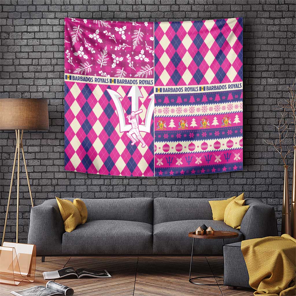 Barbados Cricket Christmas Tapestry Merry Xmas Royals - Wonder Print Shop