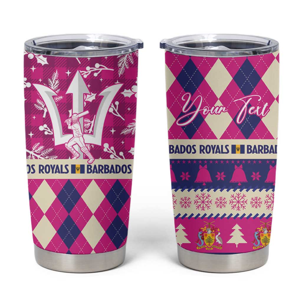 Personalized Barbados Cricket Christmas Tumbler Cup Merry Xmas Royals - Wonder Print Shop