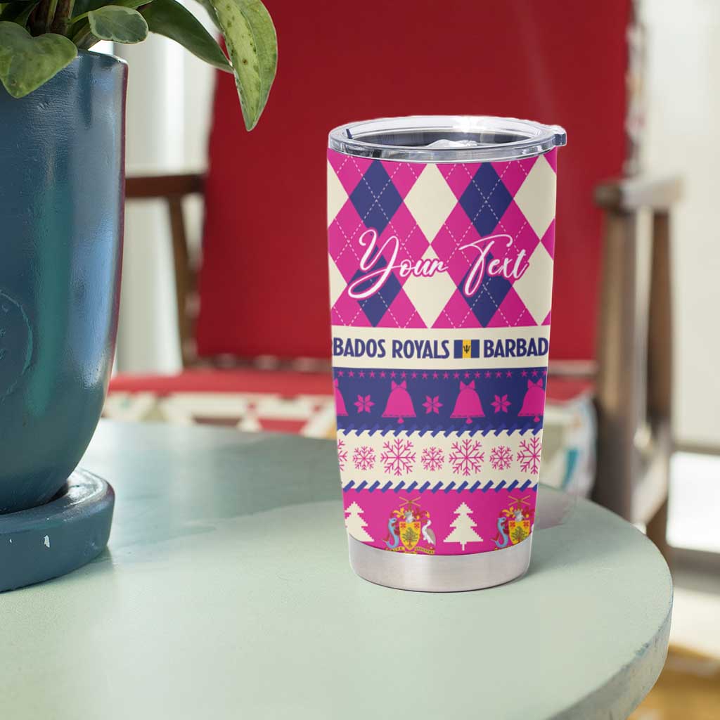 Personalized Barbados Cricket Christmas Tumbler Cup Merry Xmas Royals - Wonder Print Shop