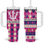 Personalized Barbados Cricket Christmas Tumbler With Handle Merry Xmas Royals - Wonder Print Shop