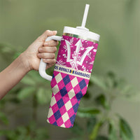 Personalized Barbados Cricket Christmas Tumbler With Handle Merry Xmas Royals - Wonder Print Shop