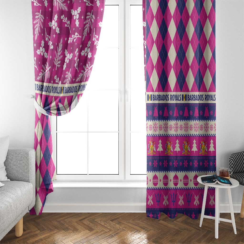 Barbados Cricket Christmas Window Curtain Merry Xmas Royals - Wonder Print Shop