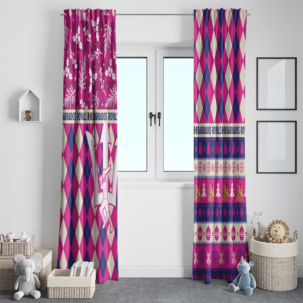 Barbados Cricket Christmas Window Curtain Merry Xmas Royals - Wonder Print Shop