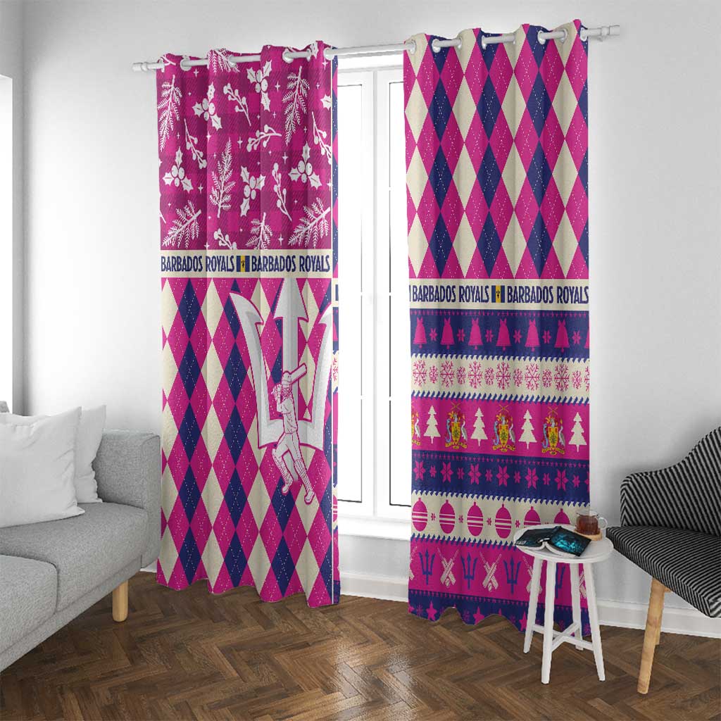 Barbados Cricket Christmas Window Curtain Merry Xmas Royals - Wonder Print Shop