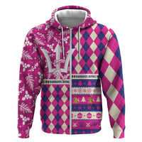 Personalized Barbados Cricket Christmas Zip Hoodie Merry Xmas Royals - Wonder Print Shop