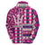 Personalized Barbados Cricket Christmas Zip Hoodie Merry Xmas Royals - Wonder Print Shop