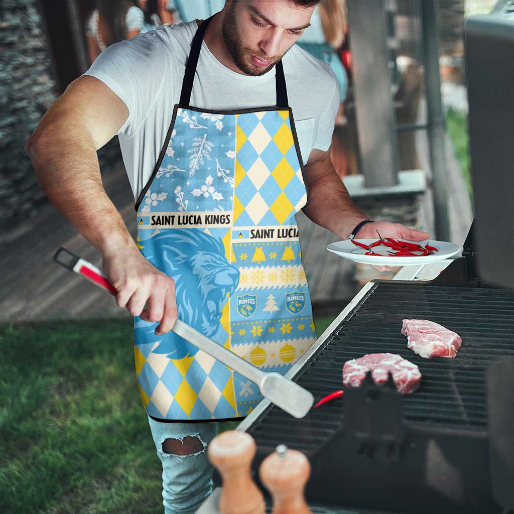 St Lucia Cricket Christmas Apron Merry Xmas Kings - Wonder Print Shop