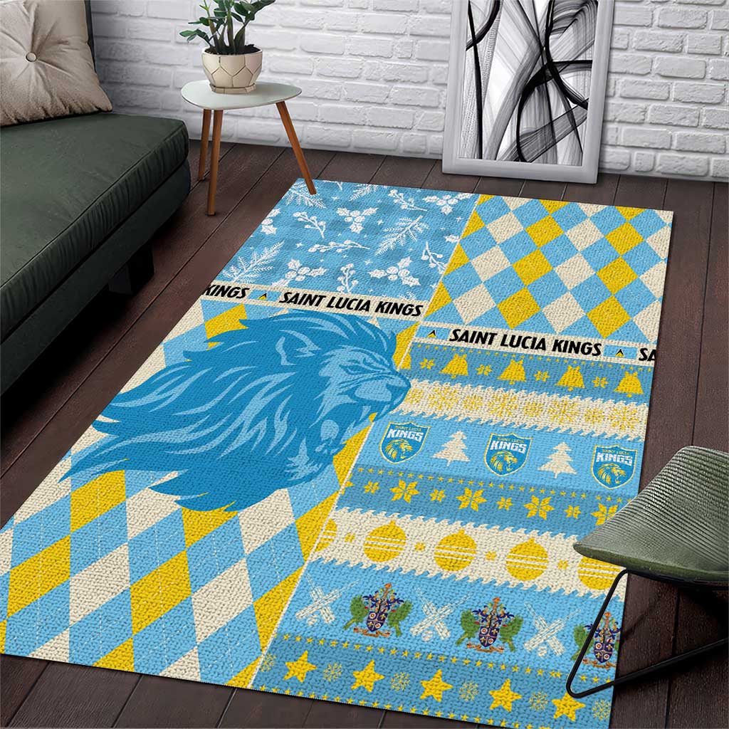 St Lucia Cricket Christmas Area Rug Merry Xmas Kings - Wonder Print Shop