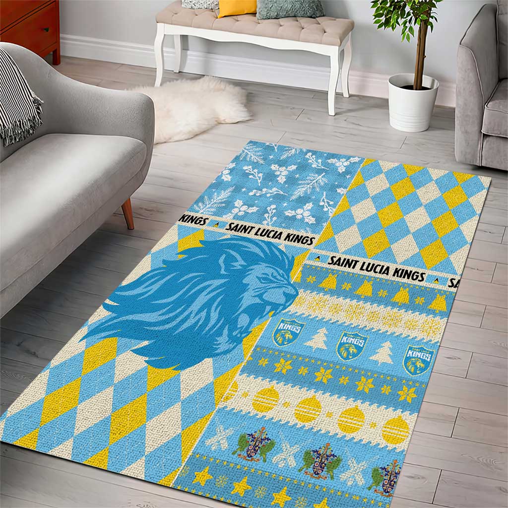 St Lucia Cricket Christmas Area Rug Merry Xmas Kings - Wonder Print Shop