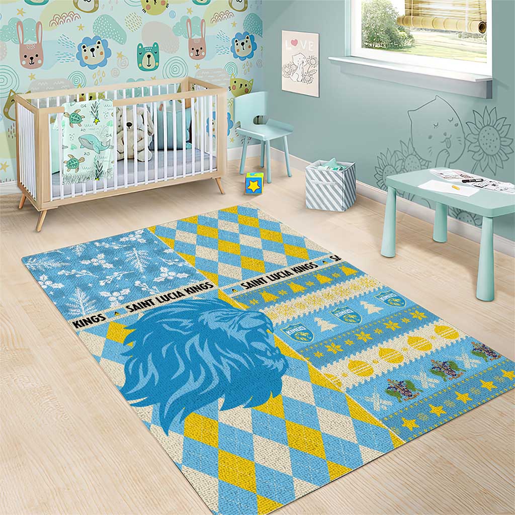 St Lucia Cricket Christmas Area Rug Merry Xmas Kings - Wonder Print Shop