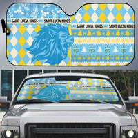 St Lucia Cricket Christmas Auto Sun Shade Merry Xmas Kings - Wonder Print Shop