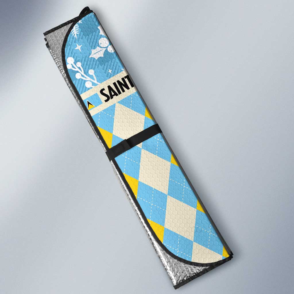 St Lucia Cricket Christmas Auto Sun Shade Merry Xmas Kings - Wonder Print Shop
