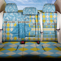St Lucia Cricket Christmas Back Car Seat Cover Merry Xmas Kings - Wonder Print Shop