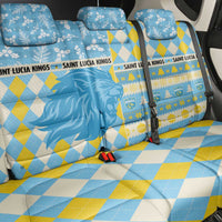 St Lucia Cricket Christmas Back Car Seat Cover Merry Xmas Kings - Wonder Print Shop