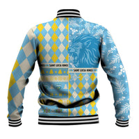 Personalized St Lucia Cricket Christmas Baseball Jacket Merry Xmas Kings - Wonder Print Shop