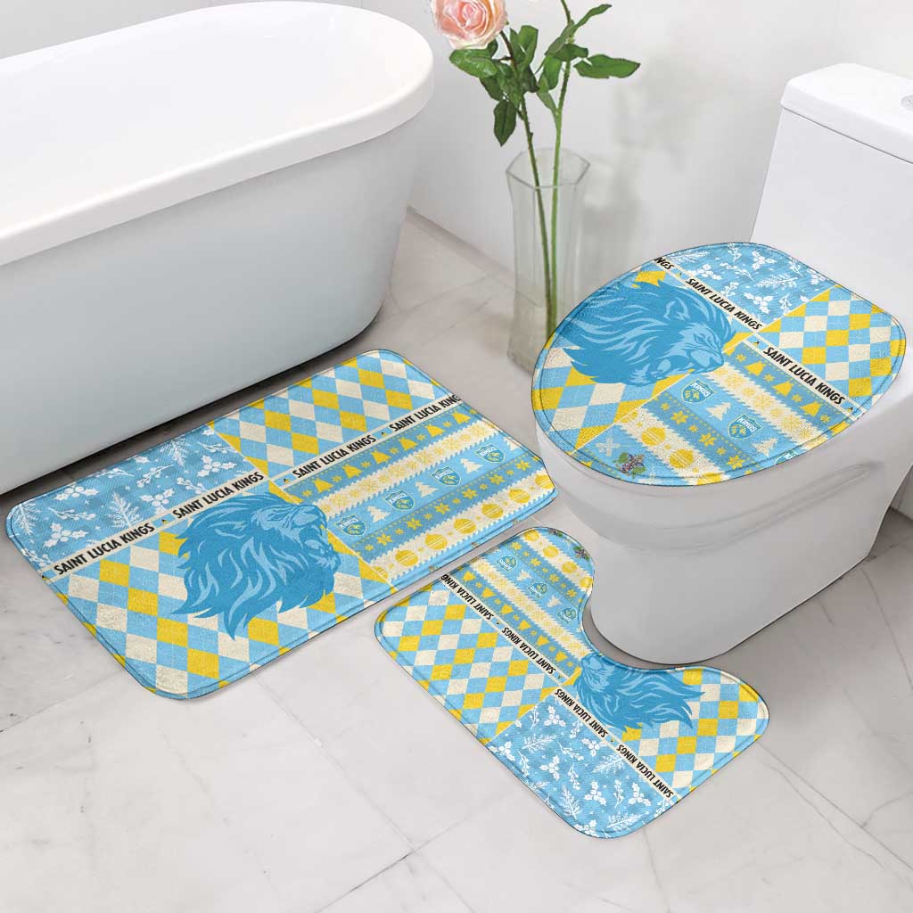 St Lucia Cricket Christmas Bathroom Set Merry Xmas Kings - Wonder Print Shop