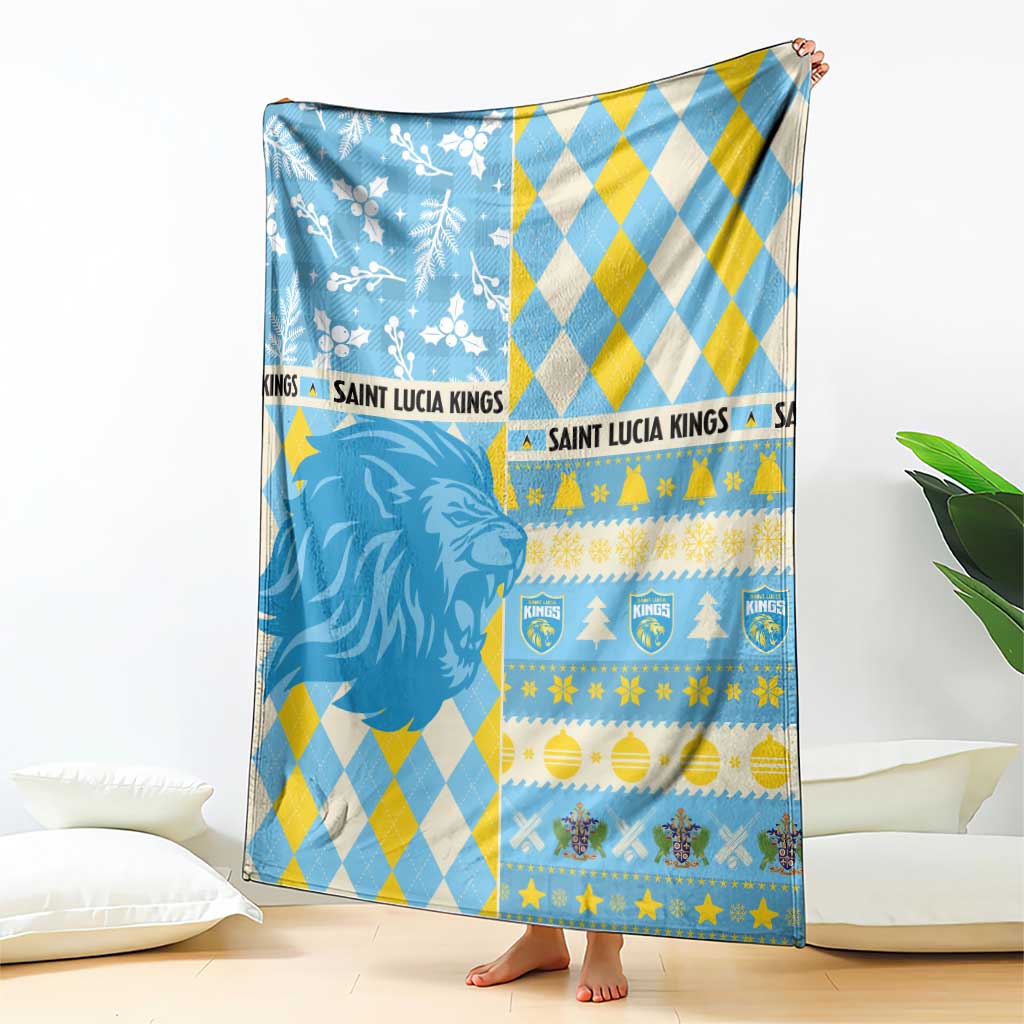 St Lucia Cricket Christmas Blanket Merry Xmas Kings - Wonder Print Shop