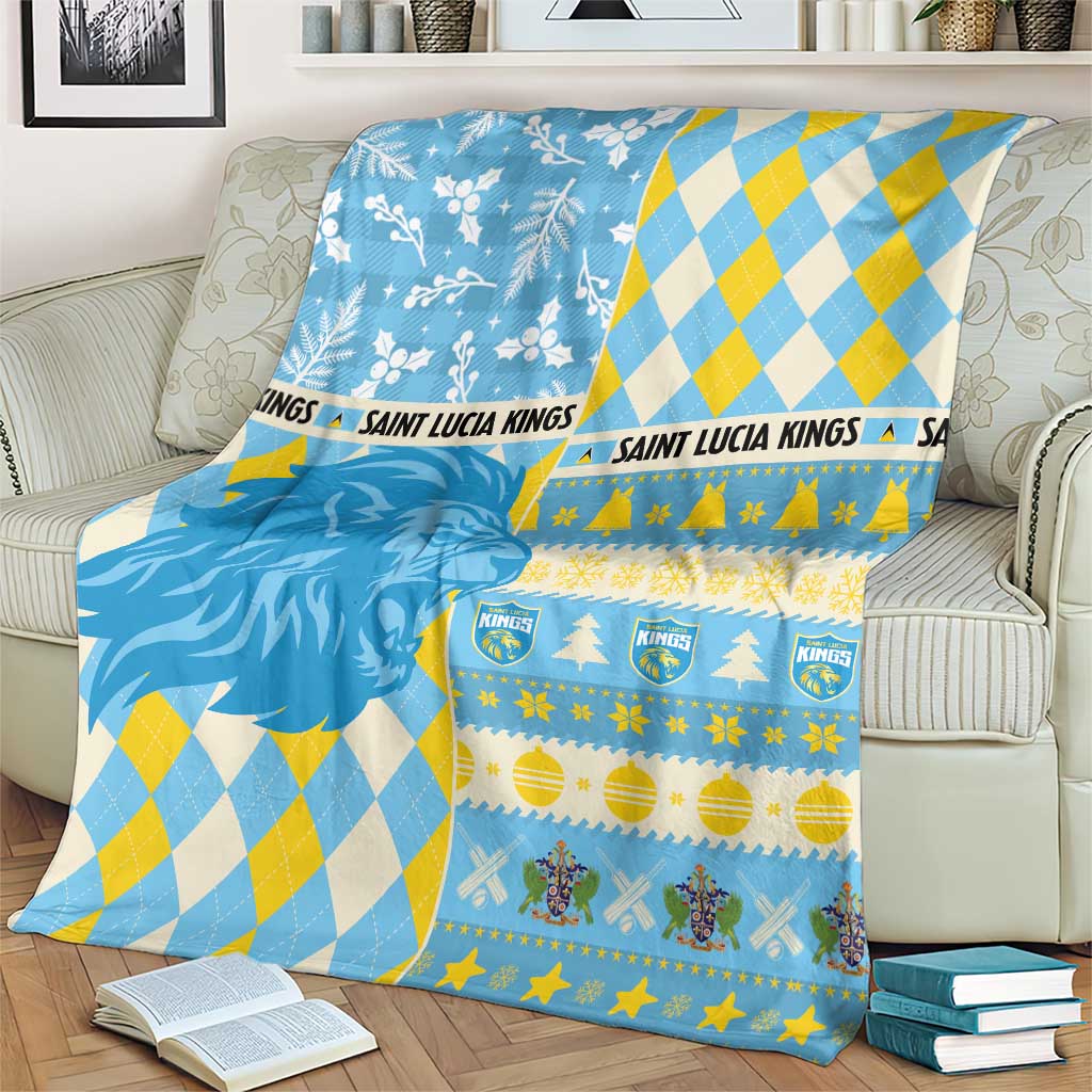 St Lucia Cricket Christmas Blanket Merry Xmas Kings - Wonder Print Shop