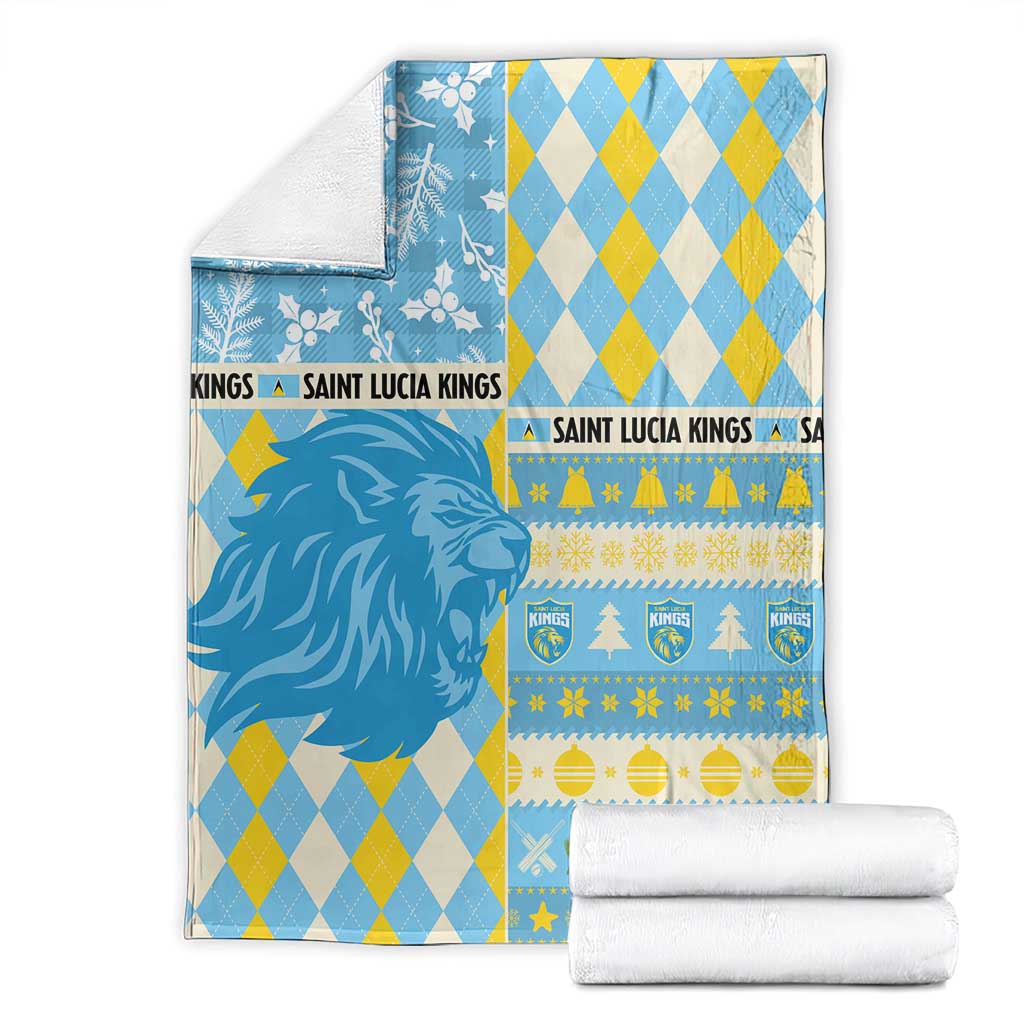 St Lucia Cricket Christmas Blanket Merry Xmas Kings - Wonder Print Shop