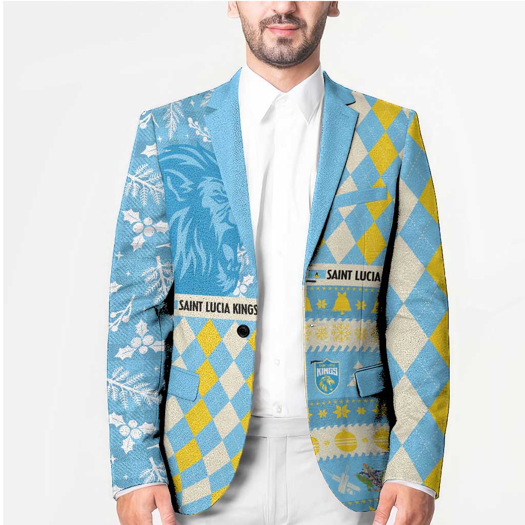Personalized St Lucia Cricket Christmas Blazer Merry Xmas Kings - Wonder Print Shop