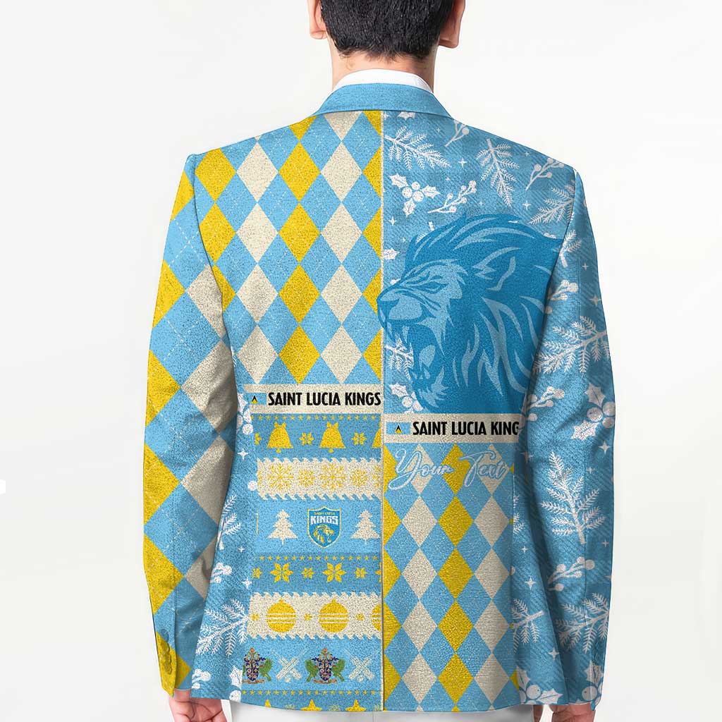 Personalized St Lucia Cricket Christmas Blazer Merry Xmas Kings - Wonder Print Shop