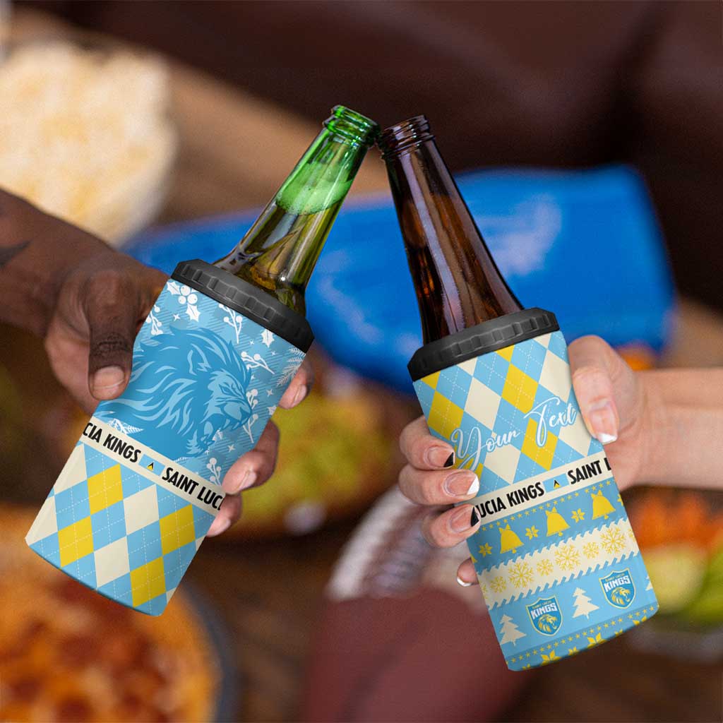 Personalized St Lucia Cricket Christmas 4 in 1 Can Cooler Tumbler Merry Xmas Kings - Wonder Print Shop