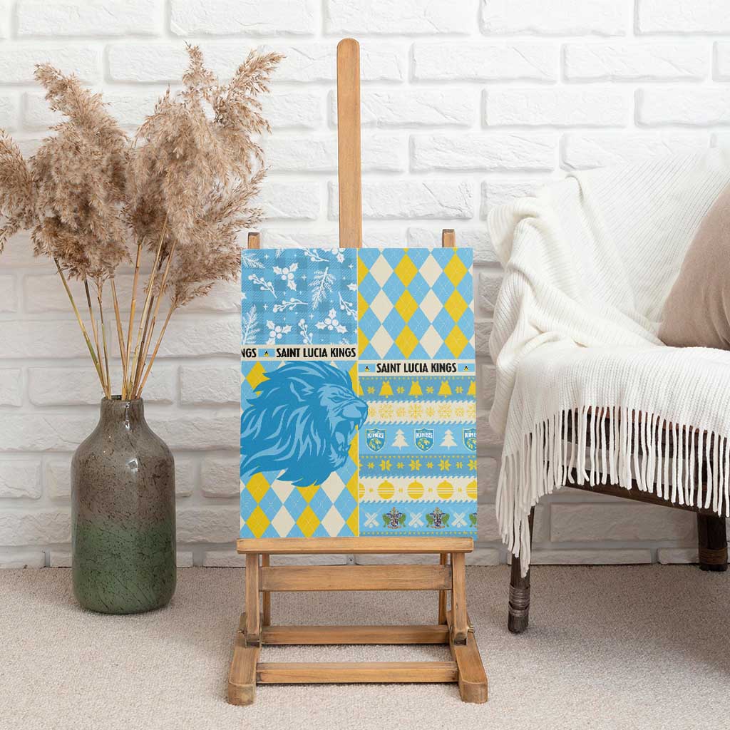 St Lucia Cricket Christmas Canvas Wall Art Merry Xmas Kings - Wonder Print Shop
