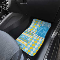 Personalized St Lucia Cricket Christmas Car Mats Merry Xmas Kings - Wonder Print Shop