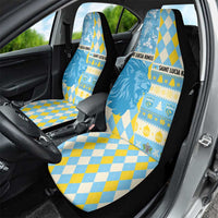 St Lucia Cricket Christmas Car Seat Cover Merry Xmas Kings - Wonder Print Shop