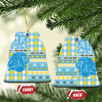 Personalized St Lucia Cricket Christmas Ceramic Ornament Merry Xmas Kings - Wonder Print Shop