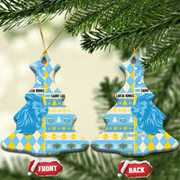 Personalized St Lucia Cricket Christmas Ceramic Ornament Merry Xmas Kings - Wonder Print Shop