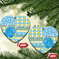 Personalized St Lucia Cricket Christmas Ceramic Ornament Merry Xmas Kings - Wonder Print Shop