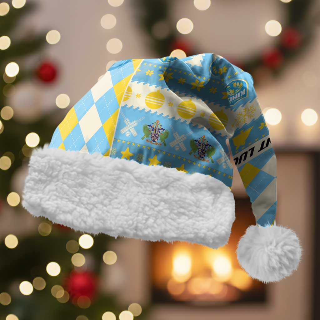 Personalized St Lucia Cricket Christmas Santa Hat Merry Xmas Kings - Wonder Print Shop