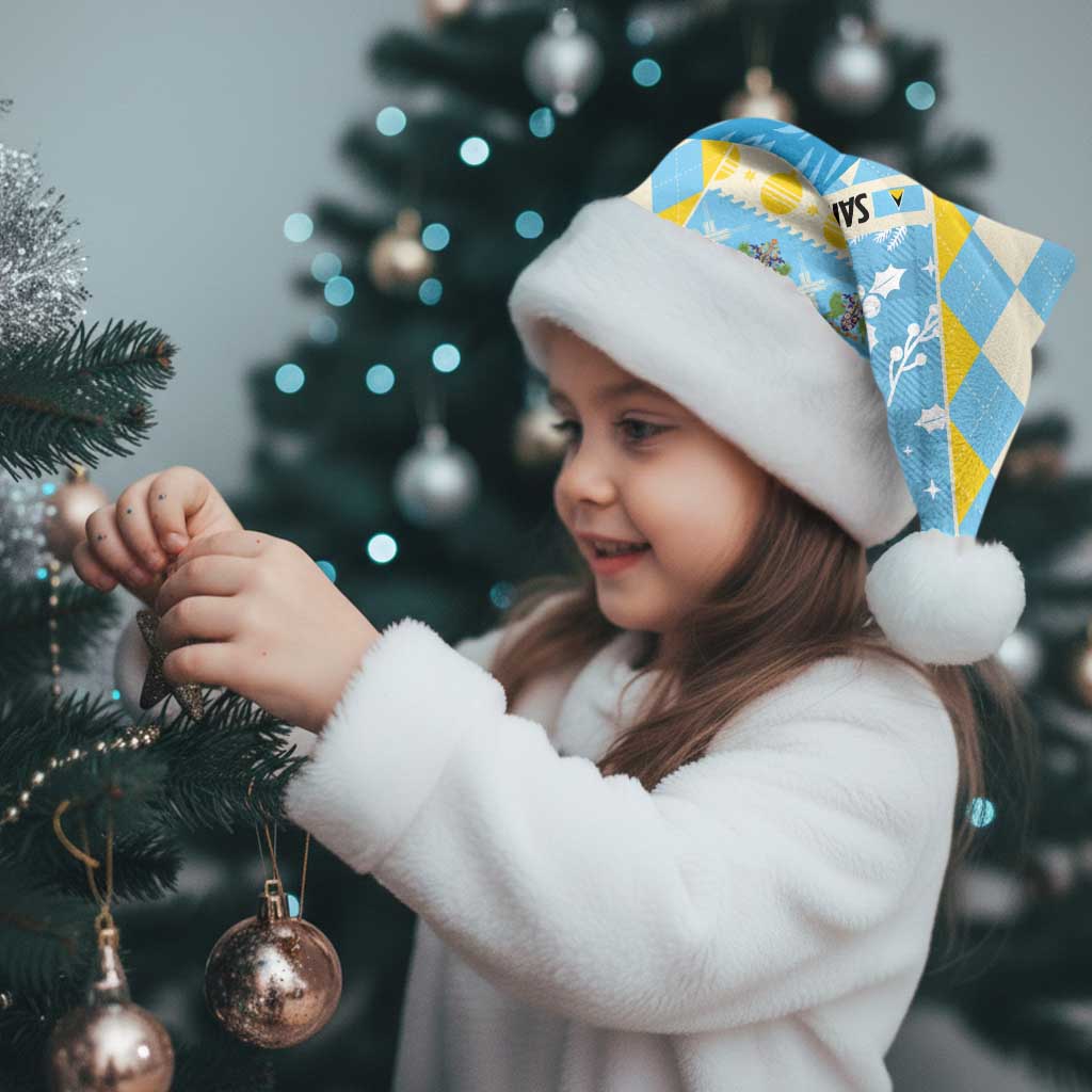 Personalized St Lucia Cricket Christmas Santa Hat Merry Xmas Kings - Wonder Print Shop